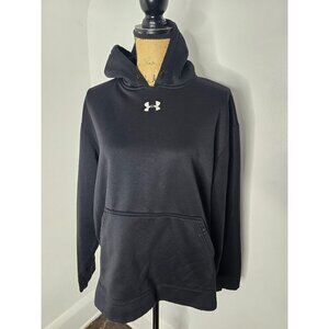 Under Armour Black Pull Over Hooded Sweatshirt Medium